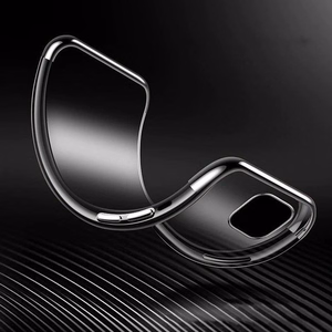 Permatomas dėklas TPU gelio dangtelis su metaliniu rėmeliu Samsung Galaxy S22 Ultra juodas