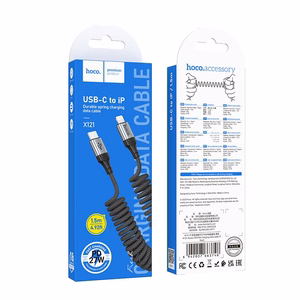 Kabelis USB-C į Lightning Hoco PD 2,4A 1,5 m X121 juodas