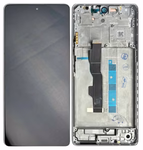 Ekranas Xiaomi Redmi Note 13 5G su lietimui jautriu stikliuku ir rėmeliu Arctic White originalus (service pack)