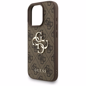 Guess 4G Strap 4G Classic Logo dėklas telefonui iPhone 16 Pro - ruda
