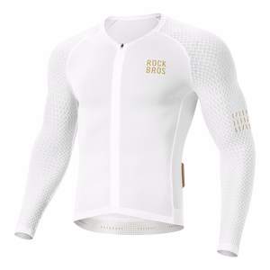 Rockbros YDCX008 Diamond Long Sleeve Cycling Jersey Size XXXL - White