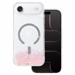 Tel Protect Moonlite magnetinis dėklas telefonui Iphone 17 Air rožinis permatomas