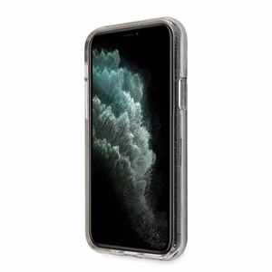 Guess GUHCN58PCGLSI iPhone 11 Pro sidabriškas kietasis dėklas Glitter