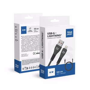 BLUE STAR kabelis USB A į Lightning 2A 12W DC99I 1 m juodas