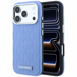 KARL LAGERFELD dėklas, skirtas IPHONE 18 Pro/17 Pro suderinamas su „MagSafe“ (Mono Resin Logo) (spalva: šviesiai mėlyna)