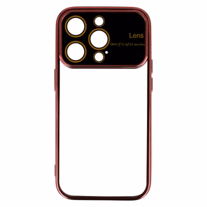 Electro objektyvo dėklas telefonui Iphone 15 Pro, vyšninė