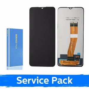 Ekranas skirtas Samsung A037F A03s non-EU juodas (Service Pack / Aftermarket)(NF version)
