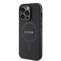 Guess GUHMP15LPSAHMCK iPhone 15 Pro 6.1" juodas/juodas kietas dėklas Saffiano MagSafe