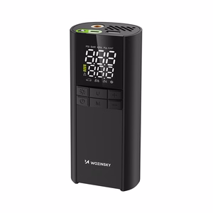Wozinsky WPEP-8000 compressor, electric pump, 8000mAh power bank, flashlight - black