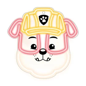 Hanging neon LED Paw Patrol on plexiglass - Rubble OW-130446
