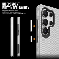 Dėklas Perfectionists Triangle Case Samsung S938 S25 Ultra sidabrinis