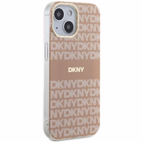 DKNY IML Mono ir juostelės Magnetinis dėklas iPhone 15 / 14 / 13 - rožinė
