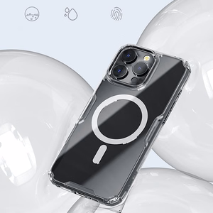 Nillkin Nature Pro Magnetinis dėklas telefonui su MagSafe iPhone 16 - permatomas ir baltas