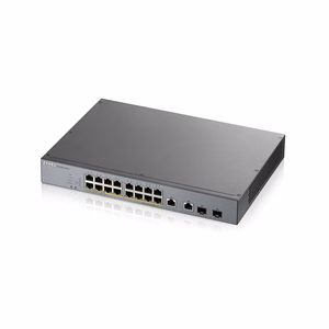 Zyxel GS1350-18HP-EU0101F tinklo komutatorius Valdomas L2 Gigabit Ethernet (10/100/1000) Maitinimas per Eternetą (PoE) Pilka