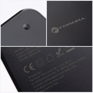 FORCELL F-ENERGY E856 universalus nešiojamojo kompiuterio įkroviklis 90W (6 adapteriai) - juodas