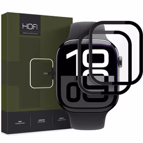 HIBRIDINIS STIKLAS HOFI HYBRID PRO+ 2-PACK APPLE WATCH 10 (46 MM) JUODAS