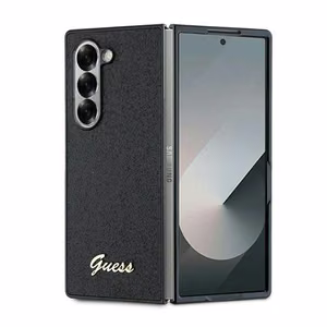 Guess 4G Glitter Script Case for Samsung Galaxy Z Fold 6 - Black