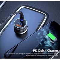 Automobilinis Įkroviklis Essager "King" Pilkas 36W (2xQC3.0)