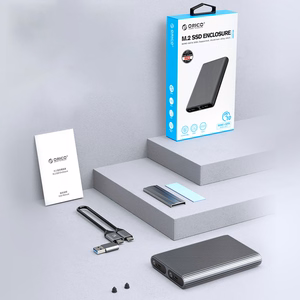 Orico AM2C3-2SN dviejų diskų dėklas, skirtas dviem M.2 SATA ir NVMe diskams, USB-C 3.2, 6/10 Gb/s, pilkas