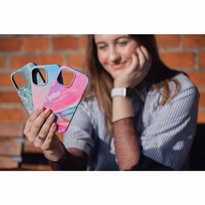 FORCELL F-PROTECT Mirage, karinio standarto išbandytas magnetinis dėklas telefonui IPHONE 16, rausvai mėlynas