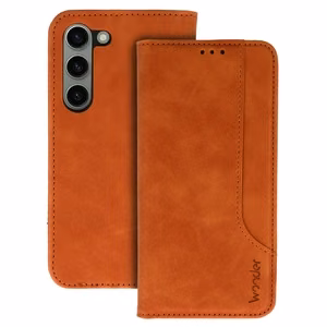 Dėklas telefonui Wonder Prime Samsung Galaxy S23 Plus rudas