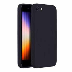 SILICONE MAG COVER dėklas telefonui, suderinamas su MagSafe, IPHONE 7 / 8 / SE 2020 / SE 2022, juodas
