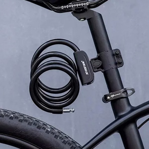Rockbros RKS515-BK 1.1 m dviračio spyna su raktu - juoda