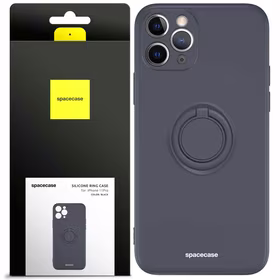 Spacecase Silikoninis dėklas su žiedu iPhone 11 Pro juodas