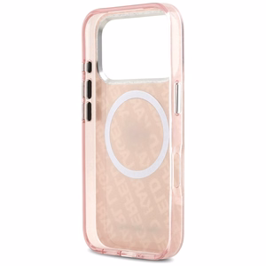 Karl Lagerfeld IML Choupette Head Logo Magnetinis dėklas telefonui MagSafe iPhone 17 Pro Max - rožinis
