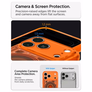Spigen Ultra Hybrid MagSafe dėklas iPhone 18 Pro / 17 Pro, oranžinis
