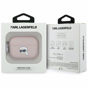 Karl Lagerfeld Monogram Karl Head Dėklas for AirPods Pro 3 - rožinis
