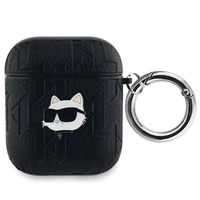 Karl Lagerfeld Monogram Choupette AirPods 1/2 dėklas - juodas