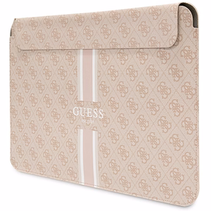 Guess 4G raštuotas dryžuotas 14" nešiojamojo kompiuterio dėklas - rožinis