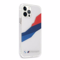 BMW Motorsport trispalvis dėklas iPhone 12 Pro Max - permatomas