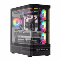 MODECOM kompiuterio korpusas Volcano AQ200 ARGB Midi Juoda