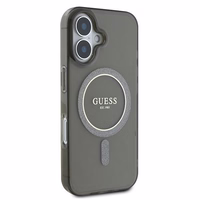 Guess IML Blizgantis ratas MagSafe dėklas iPhone 16 - juodas
