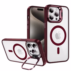 Tel Protect Magnetinis dėklas telefonui su stovu Iphone 14 bordo