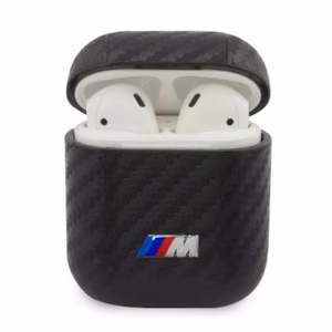Чехол BMW PU Carbon M Collection для AirPods 1/2, чёрный