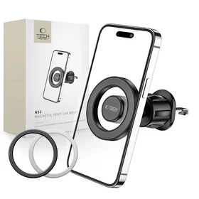 Tech-Protect N51 automobilinis laikiklis telefonui su MagSafe ventiliacijos angai - juodas