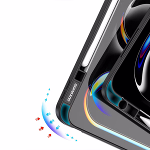 DUX DUCIS dėklas MAGI (m) su pieštuko laikymo vieta skirtas iPad Pro 13 (2024) - juodas (m)