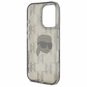 Karl Lagerfeld IML Karl galvos elektropluotas iPhone 16 Pro dėklas - juodas