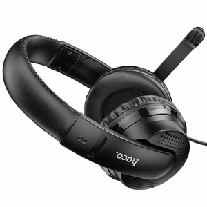 Проводные накладные наушники Jack 3,5 mm Hoco W103 черные