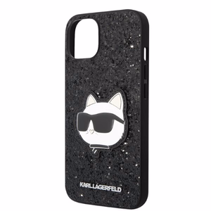 Karl Lagerfeld KLHCP14MG2CPK iPhone 14 Plus 6.7" kietasis dėklas juodas/juodas Blizgus Choupette Patch