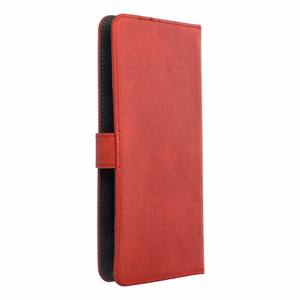 Universalus knygos tipo dėklas COMMON dydis S, skirtas IPHONE 12 / 13 / SAMSUNG S6 / A5 2016 / XCOVER 4 / S22 / HUAWEI P8 2017, raudonas