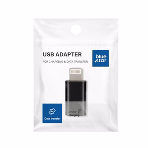 Adapteris Type C to Lightning Blue Star - juodas
