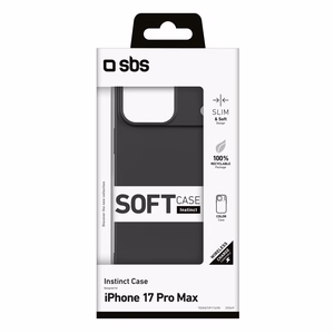 SBS Instinct dėklas iPhone 17 Pro Max - juodas
