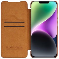 Dėklas Nillkin Qin Pro Leather Apple iPhone 14 Plus rudas