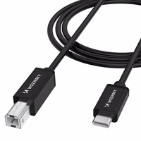 Wozinsky WKDDY2S USB-B - USB-C kabelis 2m - juodas