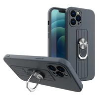 Ring Case silikoninis dėklas telefonui su piršto laikikliu ir stovu Xiaomi Redmi 10X 4G / Xiaomi Redmi Note 9 tamsiai mėlynas