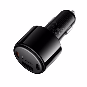 Automobilinis įkroviklis Hoco Z69B, USB-A + 2 × USB-C, PD QC3.0, 57 W, juodas